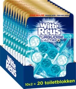 Witte Reus Turquoise Actief Toiletblok WC Blokjes Voordeelverpakking - 20 Stuks