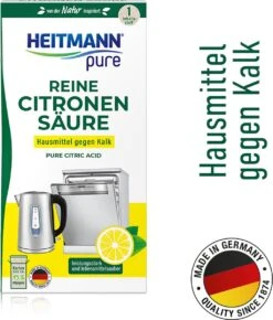 HEITMANN Pure Ontkalker- Citroenzuur Ontkalker, Natuurvriendelijke Kalkreiniger Voor Een Hygiënische Reiniging - Poeder, 1x 350 G