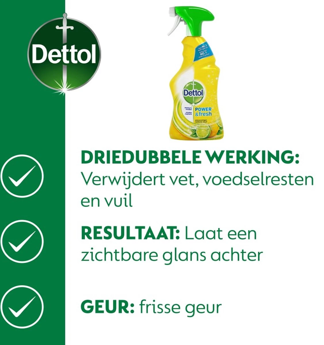 Dettol - Power & Fresh - Allesreinger Spray - Citrus - 6 X 500 Ml - Afbeelding 8