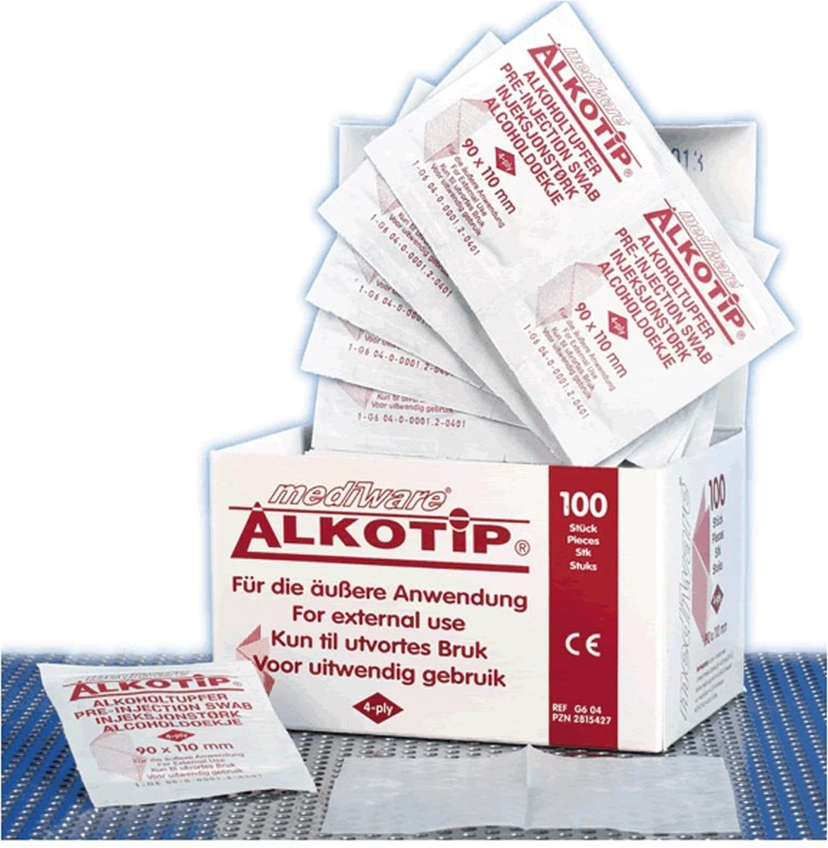 Alcoholdoekjes 90x110mm, 100 Stuks - Afbeelding 4