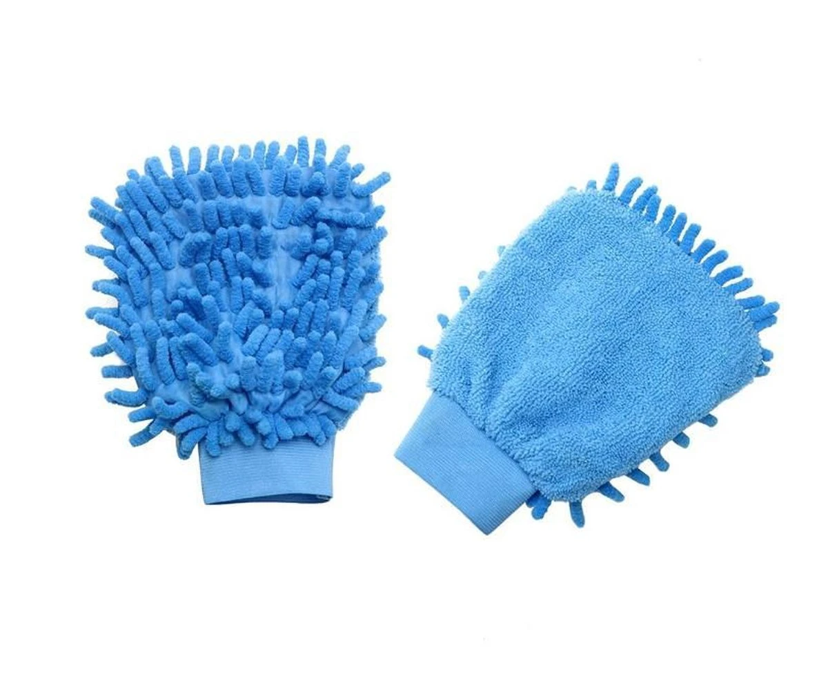 Merkloos Dubbelzijdige Microvezel Handschoen - Washandschoen Microfiber - Stofhandschoen - Huishoud Schoonmaak Borstel Auto Wassen - Spons - Afstoffen - Afbeelding 3
