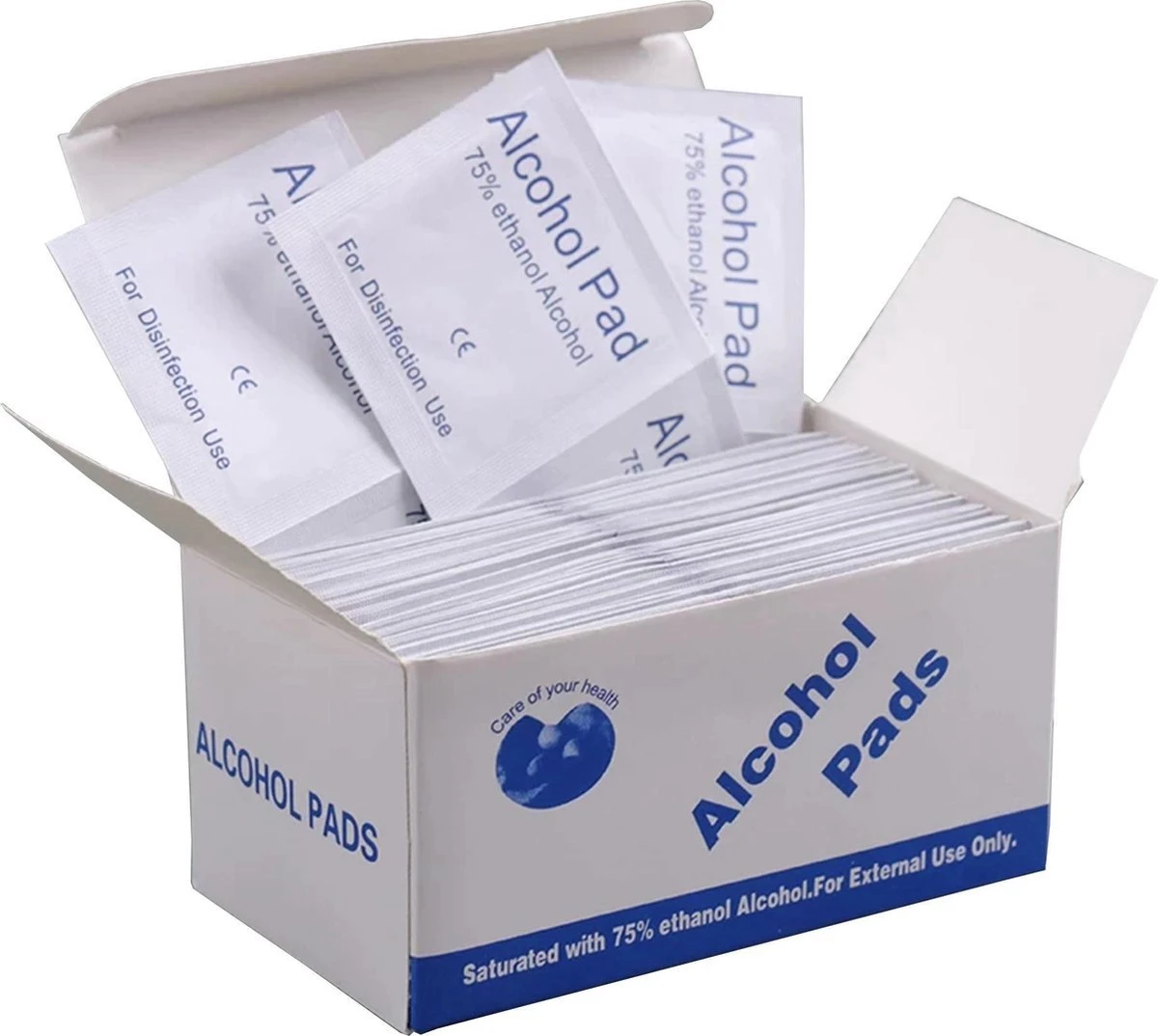 Merkloos Desinfectie Doekjes - 70% Isopropyl Alcohol - 200 Stuks