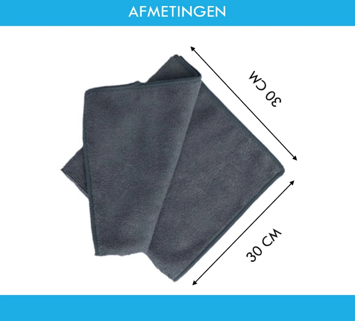 Merkloos MICROVEZEL DOEKJES - MULTIFUNCTIONEEL - KRASVRIJ - WONDERDOEKJES - SET VAN 6 - Afbeelding 4