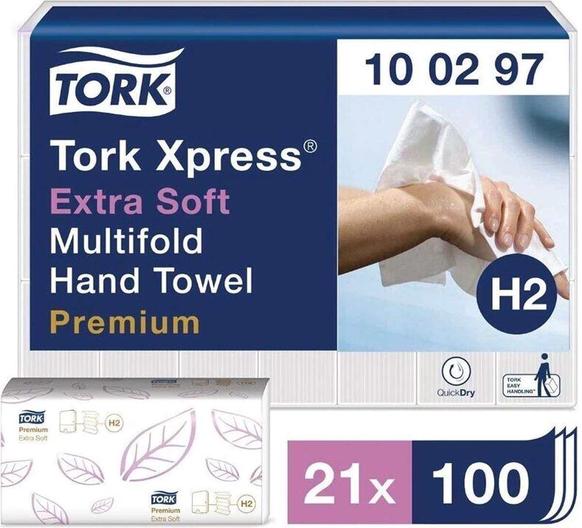 Tork Handdoekpapier Intervouw Super-soft 2-laags 2100 Vel - Afbeelding 10