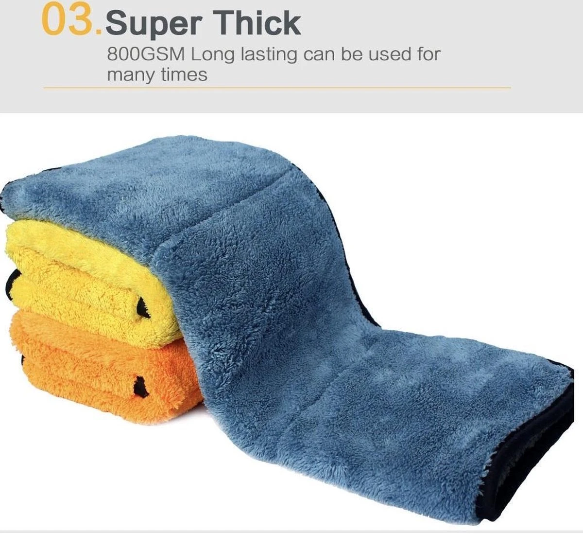 Droogdoek Auto - Watermagneet - Microvezel - Doek - 45 X 38 Cm - Blauw - Super Zacht! - Afbeelding 8