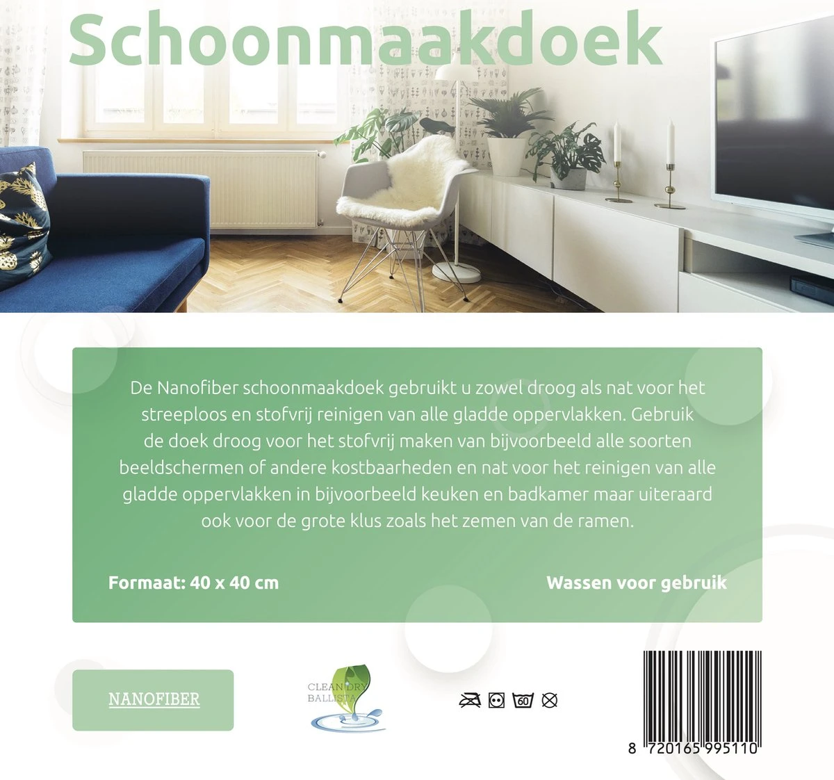 Droogdoeken Set 2 Droogdoeken + 2 Microvezel Schoonmaakdoeken - Afbeelding 12