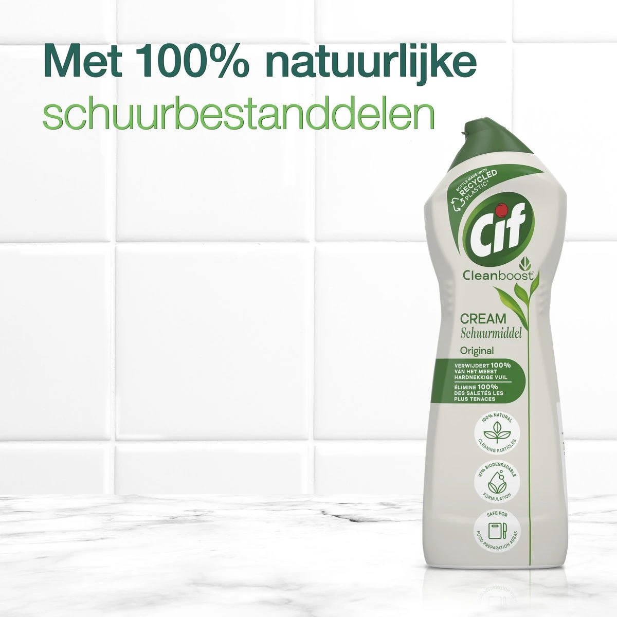Cif CleanBoost Cream Original Schuurmiddel - 8 X 750 Ml - Voordeelverpakking - Afbeelding 6