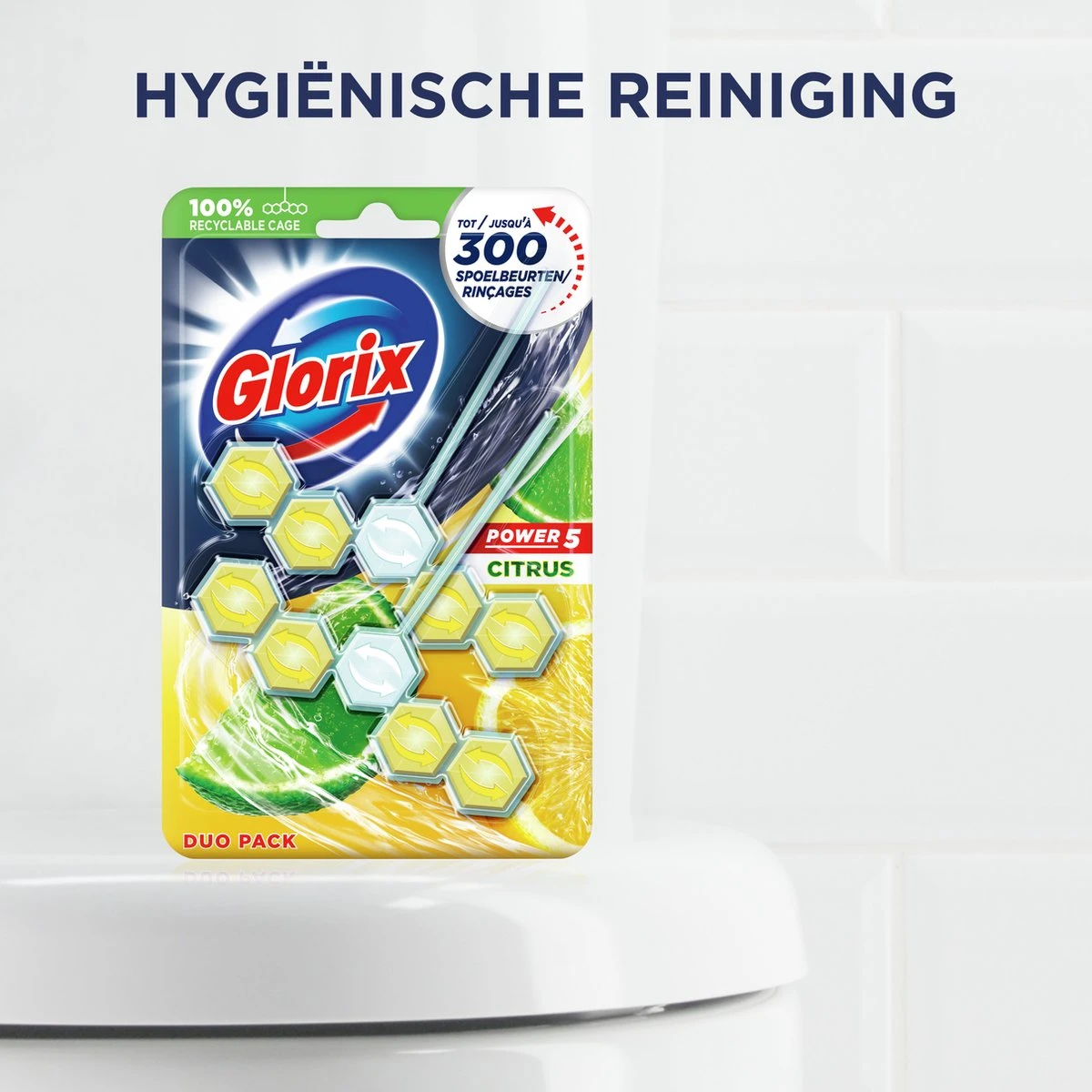 Glorix Power 5 Toiletblokken - Citroen - 7 X 2 Stuks - Voordeelverpakking - Afbeelding 15