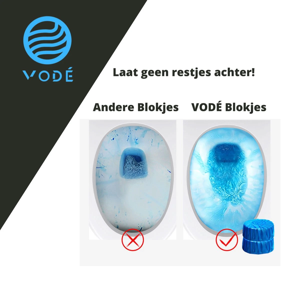 VODÉ Toiletblokjes Inbouwreservoir 28 Stuks - Voordeelverpakking – WC Blokjes – Stortbakblokjes – Geschikt Voor Geberit | Grohe - Lavendel Geur - Afbeelding 3