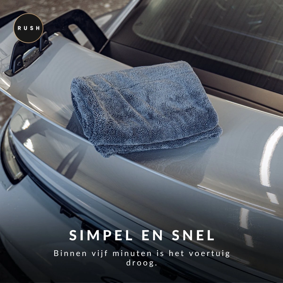 RUSH Microvezeldoek - Droogdoek - Auto Wassen - Auto & Motor - 50 X 80 Cm - 1200GSM - Afbeelding 4