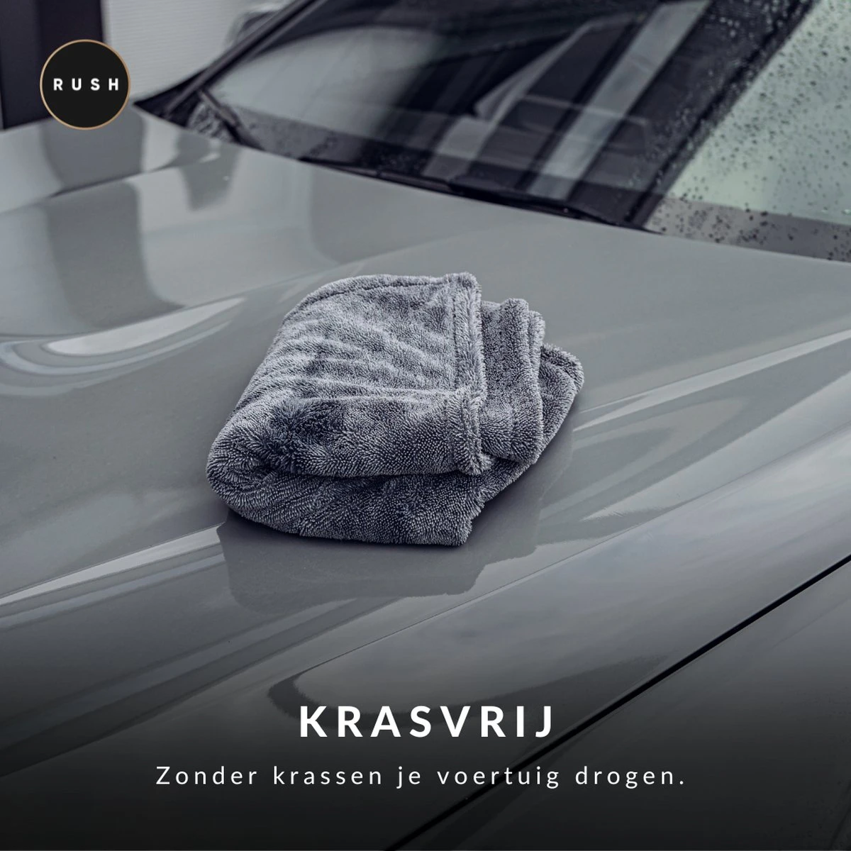 RUSH Microvezeldoek - Droogdoek - Auto Wassen - Auto & Motor - 50 X 80 Cm - 1200GSM - Afbeelding 5