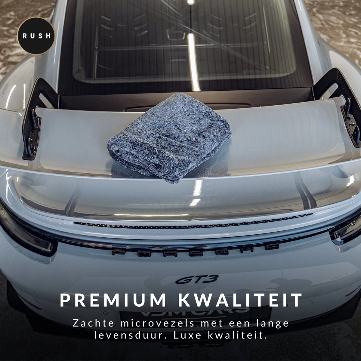 RUSH Microvezeldoek - Droogdoek - Auto Wassen - Auto & Motor - 50 X 80 Cm - 1200GSM - Afbeelding 7