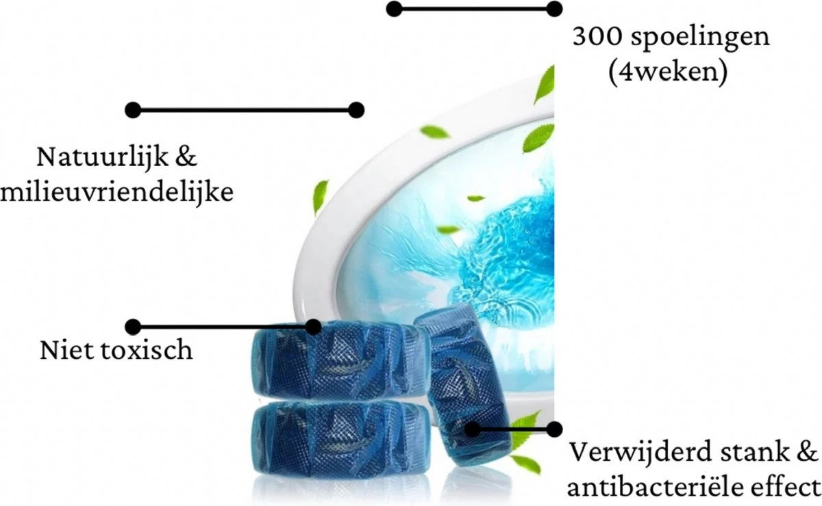 DONGOODS® Toiletblokjes Voor Inbouwreservoirs – WC-blokjes – Toiletblokken In Een Voordeelverpakking – 12 Stuks - Afbeelding 3