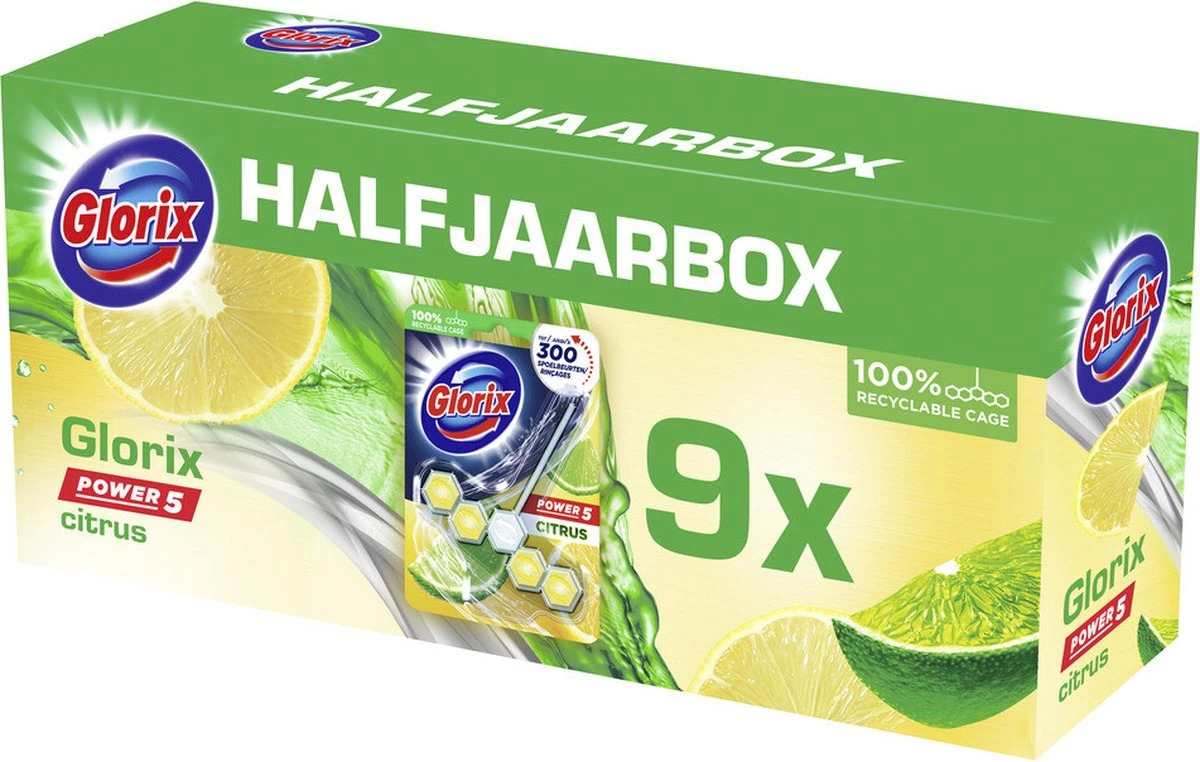 Glorix Power 5 Toiletblokken - Citroen - 7 X 2 Stuks - Voordeelverpakking - Afbeelding 12