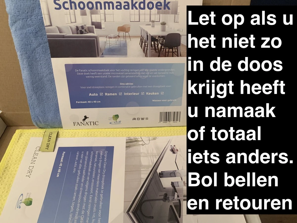 Merkloos Ramenset Raamdoeken Microvezel Glasdoeken Droogdoek Ramen - Afbeelding 5