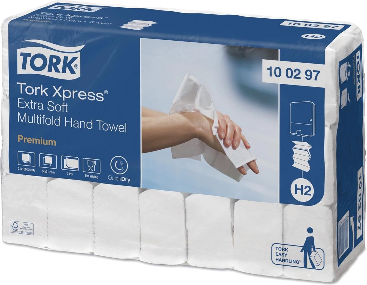 Tork Handdoekpapier Intervouw Super-soft 2-laags 2100 Vel - Afbeelding 13