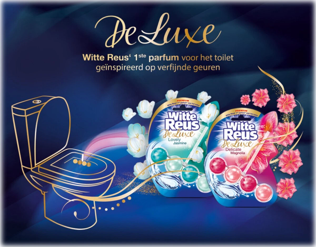Witte Reus DeLuxe Toiletblok - Lovely Jasmine - WC Blokjes Voordeelverpakking - 10 Stuks - Afbeelding 4