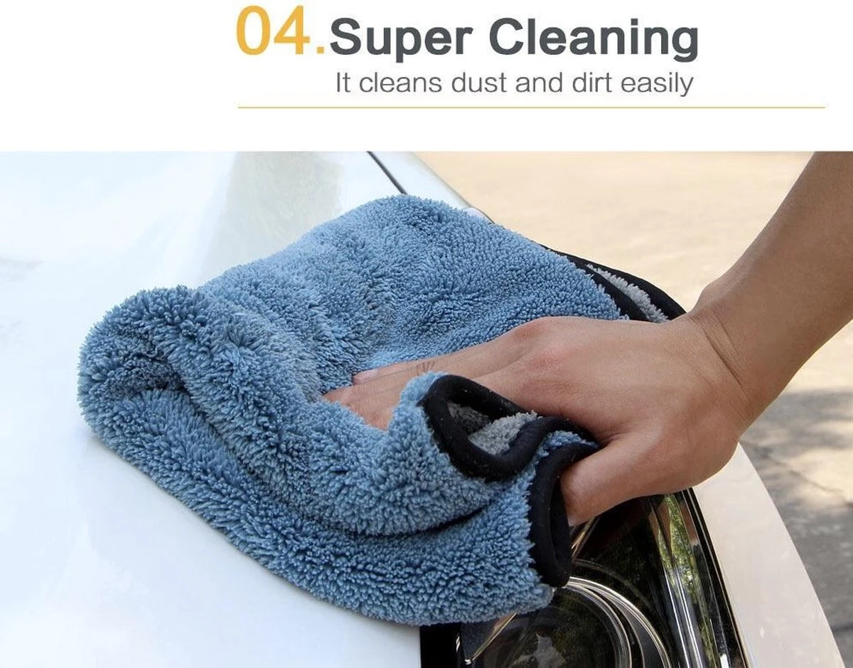 Droogdoek Auto - Watermagneet - Microvezel - Doek - 45 X 38 Cm - Blauw - Super Zacht! - Afbeelding 9