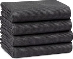Tuiste Set Van 4, Grijs, Microvezel Microvezeldoeken, Permium Poetsdoeken, Stofdoeken, Nano Poetsdoeken, Micro Magic Magische Doeken, Multifunctionele Reinigingsdoeken, Set Van 4, 37 X 57 Cm