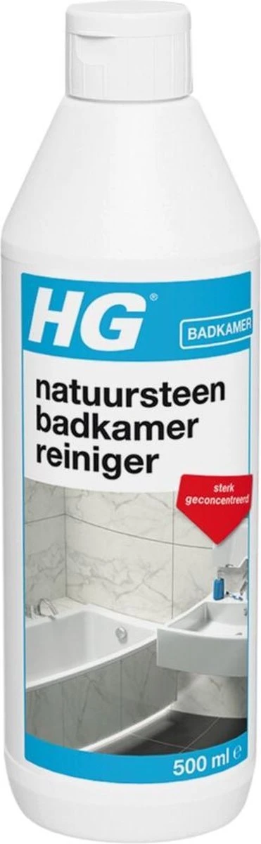 HG Natuursteen Badkamer Reiniger - 500ml - Ook Voor Marmer - Verwijdert Veilig Hardnekkig Vuil - Afbeelding 4