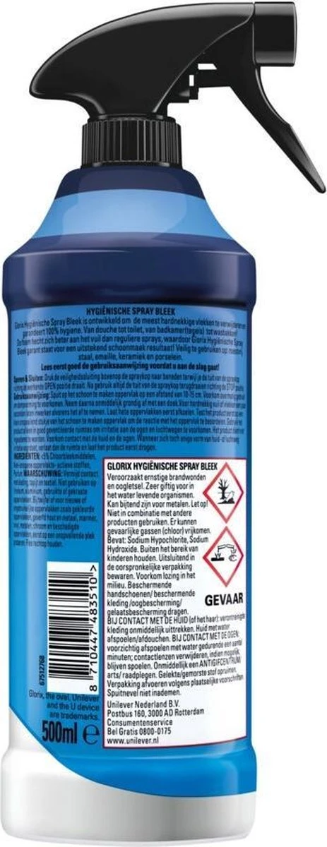 Glorix Spray Bleek 500ML 6x - Afbeelding 2