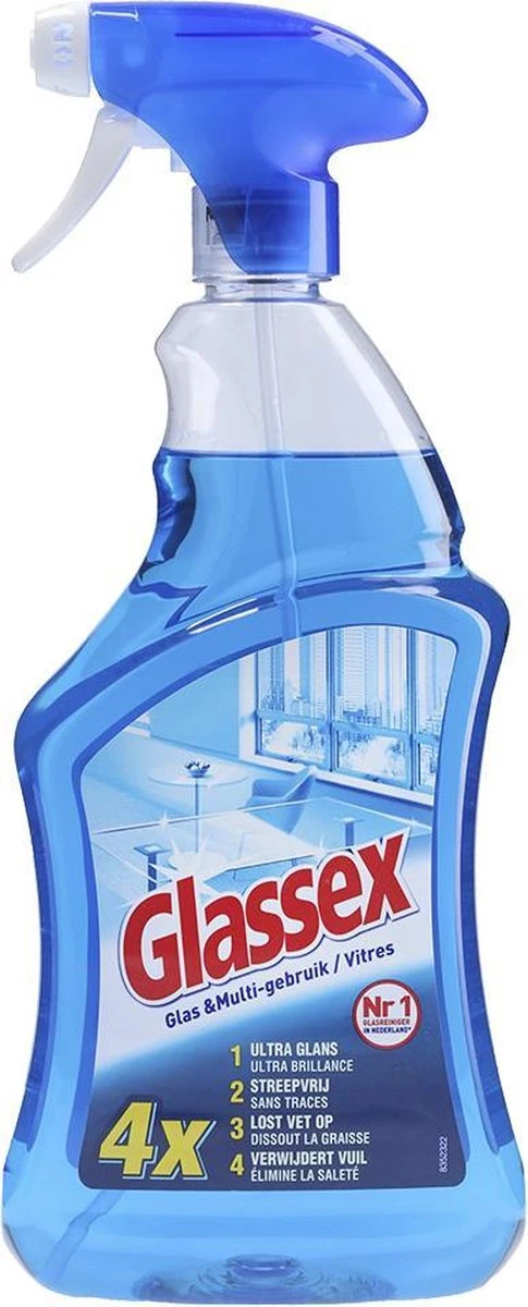 Glassex Glas & Multi Schoonmaak Spray - 750ml X6 - Afbeelding 2