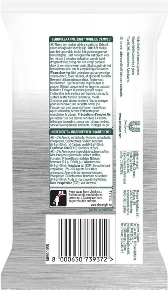 Cif Disinfect & Shine Wipes Original Desinfectie Schoonmaakdoekjes - 12 X 30 Doekjes - Voordeelverpakking - Afbeelding 5