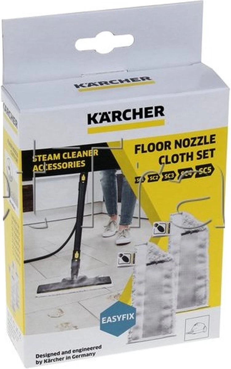 Karcher Vloerdoeken - Microvezeldoeken Easyfix SC1 - SC2 - SC3 - SC4 - SC5 Doekenset Stoomreiniger - Met Klittenband - Set A 2 Stuks - Afbeelding 6