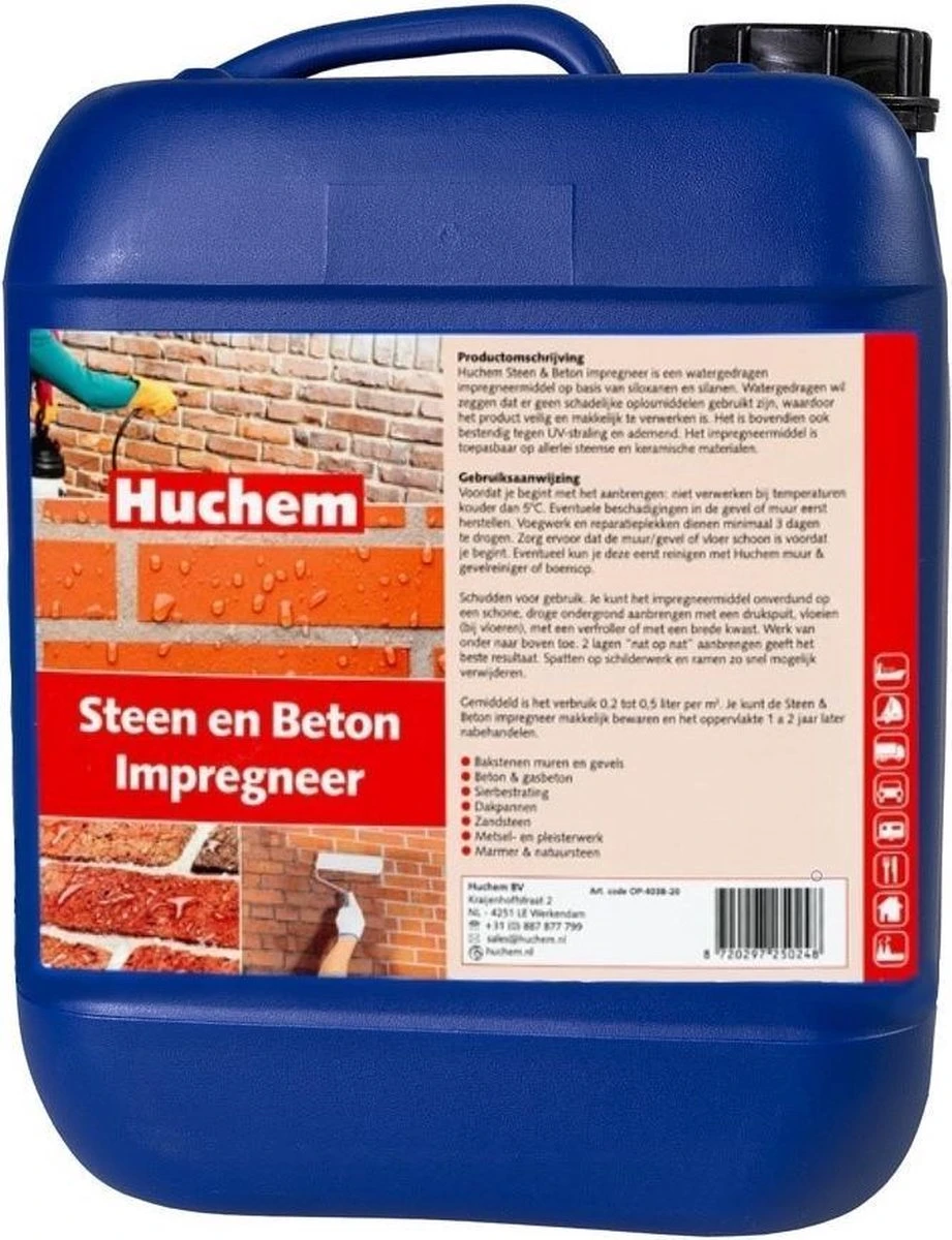 Steen | Beton | Impregneer | Dakpannen | Gevels | 10L | Waterafstotend | Bescherming | 33m2 - Afbeelding 4