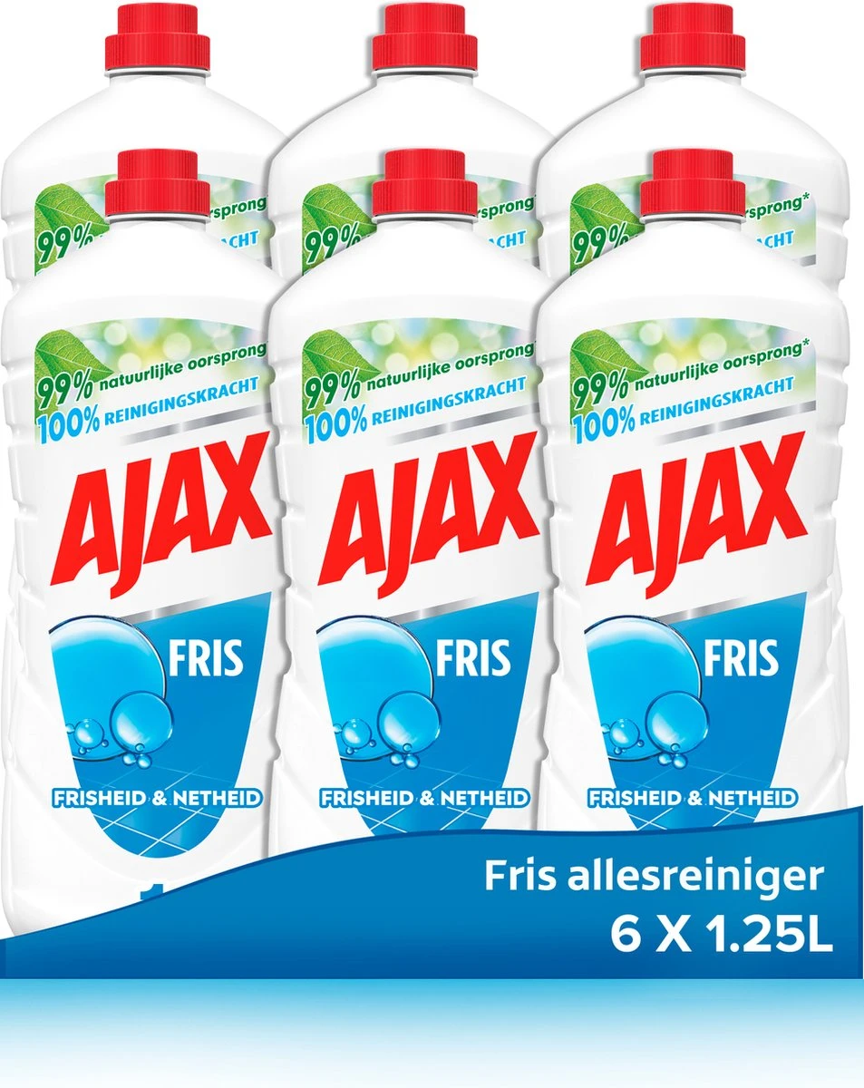 Ajax® Ajax Allesreiniger Fris 6 X 1.25L - Voordeelverpakking