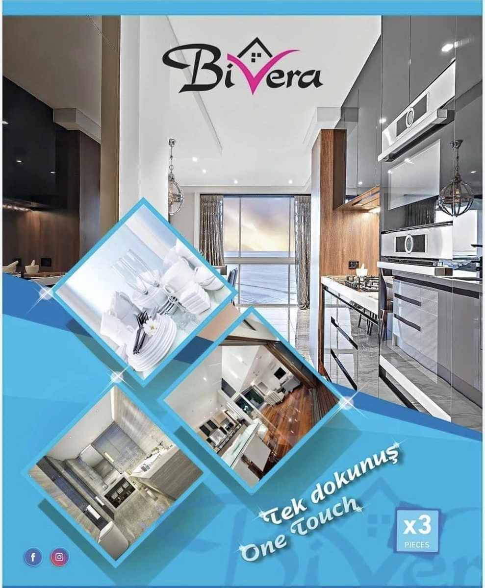 Bivera - Schoonmaakdoeken - Microvezeldoekjes - Microvezeldoeken - Vlekvrij - 3 Stuks - Afbeelding 3